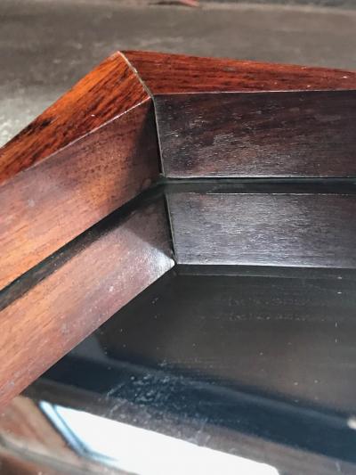 Cristallux Cesana C Cristallux Italian Sculptural Teak Wall Mirror Cesana C 1950s