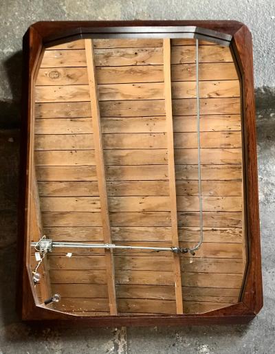 Cristallux Cesana C Cristallux Italian Sculptural Teak Wall Mirror Cesana C 1950s