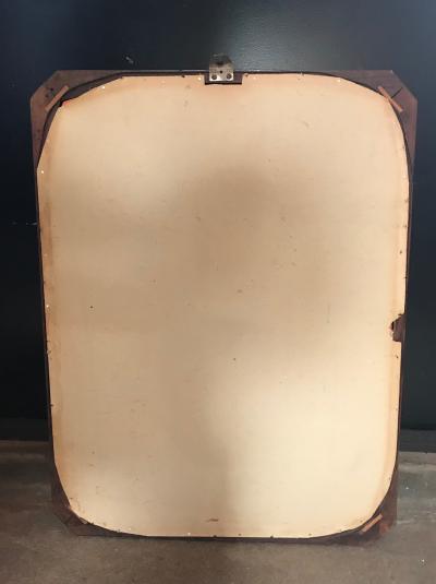 Cristallux Cesana C Cristallux Italian Sculptural Teak Wall Mirror Cesana C 1950s