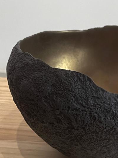 Cristina Salusti 2 ceramic bowls with bronze glaze 2023