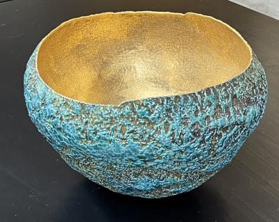 Cristina Salusti Ceramic turquoise and gold