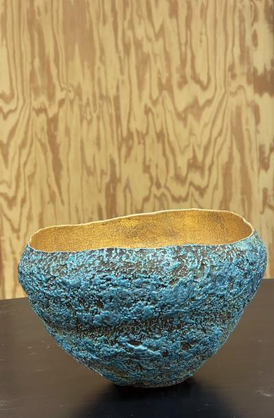 Cristina Salusti Ceramic turquoise and gold