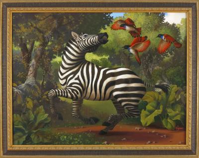 Cristina Vergano Cristina Vergano Painting Laws of Attraction LVI Oil on Wood 2014