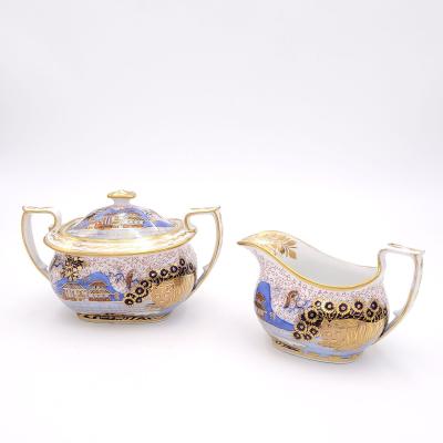 Crouching Tiger Sugar and Creamer by Newhall England circa 1820