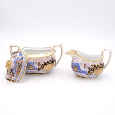 Crouching Tiger Sugar and Creamer by Newhall England circa 1820