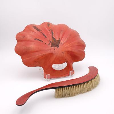 Crumber and Brush in Papier m ch in the Chinese Style 19th Century