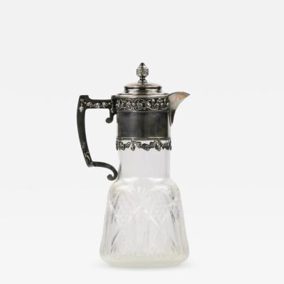 Crystal Jug With Silver 13th Artel Russia Moscow Early 20th Century
