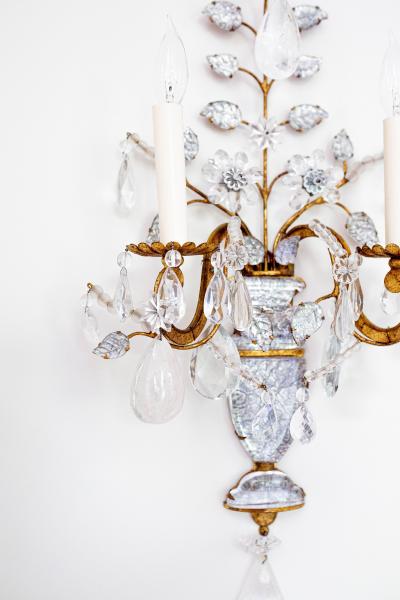 Crystal Leaf Sconce