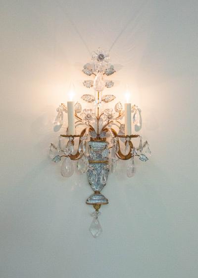 Crystal Leaf Sconce