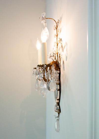 Crystal Leaf Sconce