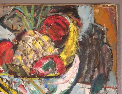 Cubist Still Life with Fruits Unsigned California c 1925