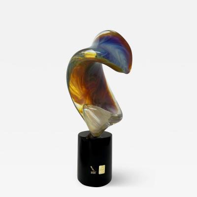 Curl Calcedonia Sculpture by Murano s Oscar Zanetti