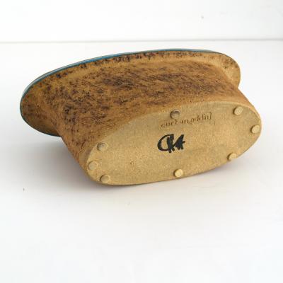 Curt Magnus Addin CURT ADDIN STUDIO PARTIAL GLAZE STONEWARE VASE AND BOWL Scandinavian Modern