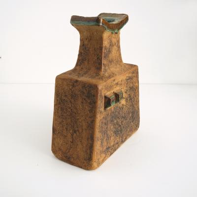 Curt Magnus Addin CURT ADDIN STUDIO PARTIAL GLAZE STONEWARE VASE AND BOWL Scandinavian Modern