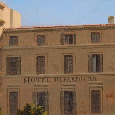 Curt Victor Clemens Grolig Antique oil painting of Place du Gouvernement Algiers by Curt Grolig