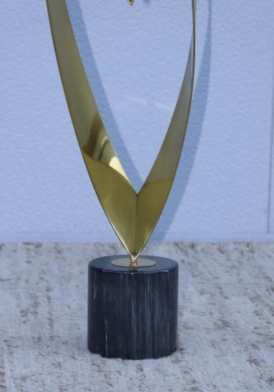 Curtis Jer 1987 Curtis Jere Eternal Flame Brass Floor Sculpture