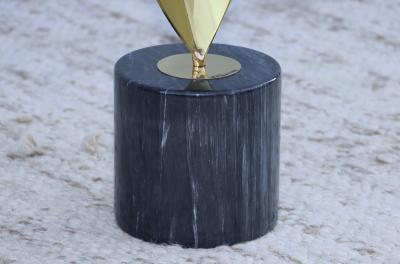 Curtis Jer 1987 Curtis Jere Eternal Flame Brass Floor Sculpture