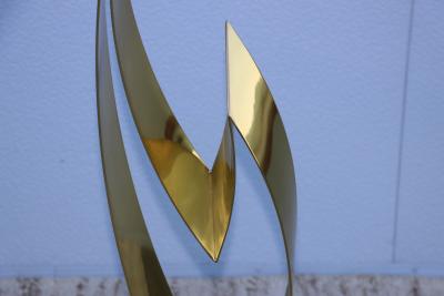 Curtis Jer 1987 Curtis Jere Eternal Flame Brass Floor Sculpture