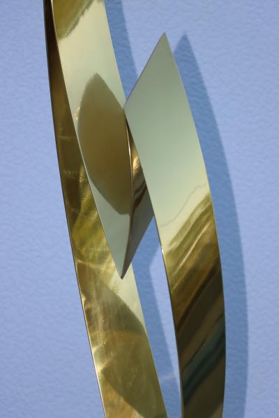 Curtis Jer 1987 Curtis Jere Eternal Flame Brass Floor Sculpture