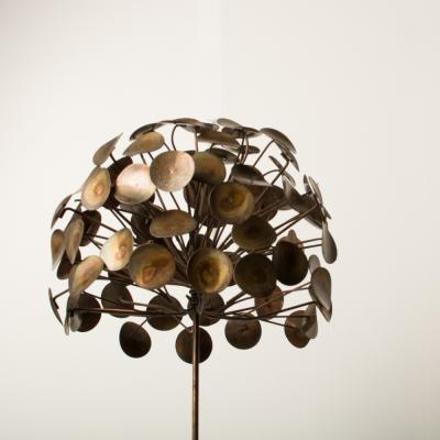 Curtis Jer A topiary sculpture in the manner of C Jere in patinated brass and copper