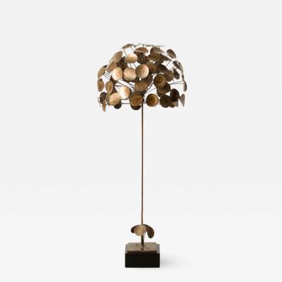 Curtis Jer A topiary sculpture in the manner of C Jere in patinated brass and copper