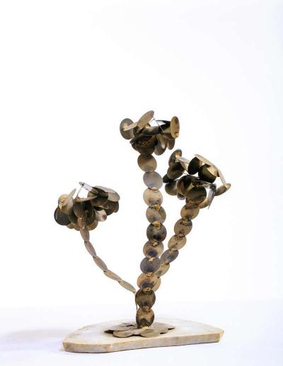 Curtis Jer Abstract Raindrop Tree Sculpture by D Berger circa 1970 in Brutalist Style