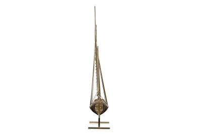 Curtis Jer American Mid Century Brass Model Of Ship By Curtis Jere