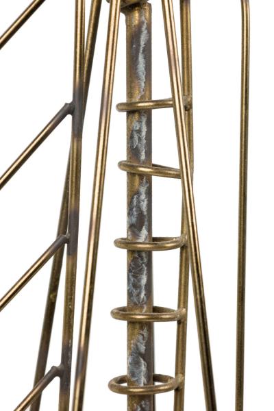 Curtis Jer American Mid Century Brass Model Of Ship By Curtis Jere