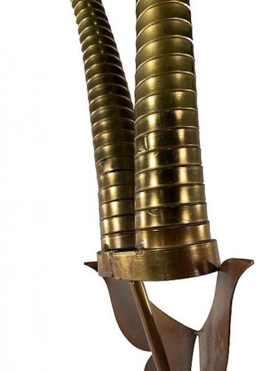 Curtis Jer American Modern Brass Animal Horn Sculpture Curtis Jere