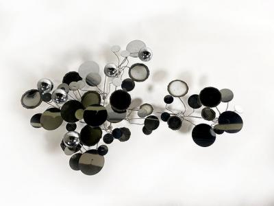 Curtis Jer American Modern Chrome Wall Sculpture Curtis Jere