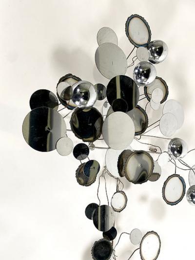 Curtis Jer American Modern Chrome Wall Sculpture Curtis Jere