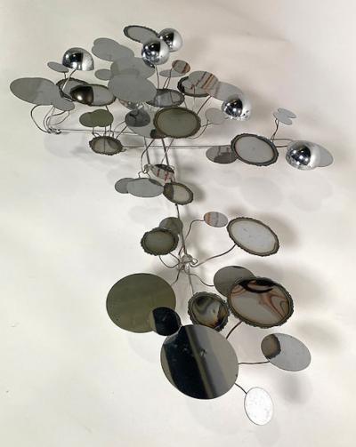 Curtis Jer American Modern Chrome Wall Sculpture Curtis Jere