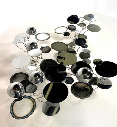 Curtis Jer American Modern Chrome Wall Sculpture Curtis Jere