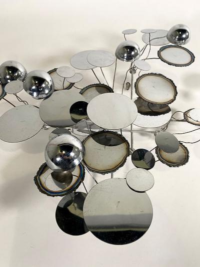 Curtis Jer American Modern Chrome Wall Sculpture Curtis Jere