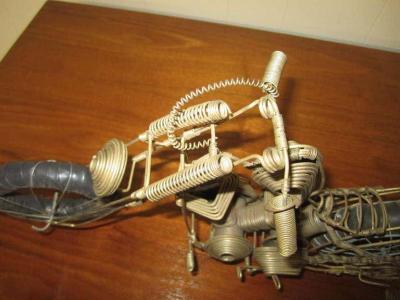 Curtis Jer Awesome C Jere Mid Century Modern Style Wire Mototcycle Metal Sculpture