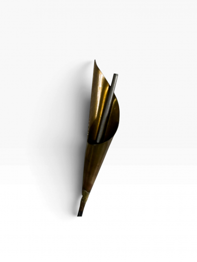 Curtis Jer BRUTALIST LEAVES FLOWER MIXED METALS WALL SPRAY