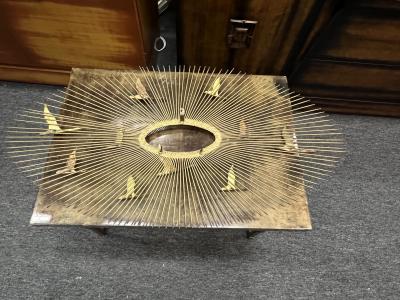 Curtis Jer BRUTALIST SUNBURST WITH BIRDS WALL SCULPTURE BY CURTIS JERE