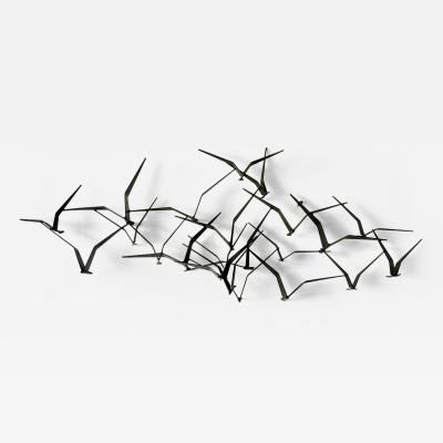 Curtis Jer Birds in Flight Mid Century Modern Wall Sculpture by Curtis Jere