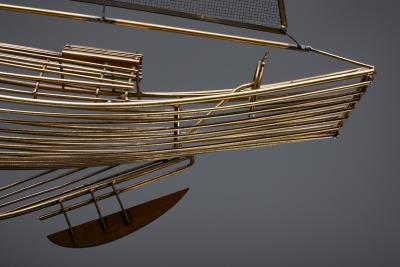 Curtis Jer Boat Sculpture by Curtis Jere 1970s