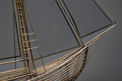 Curtis Jer Boat Sculpture by Curtis Jere 1970s