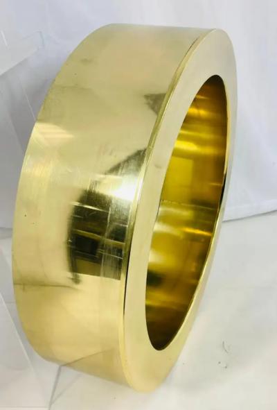 Curtis Jer Brass Port Hole Wall Mirror Attributed to Curtis Jere