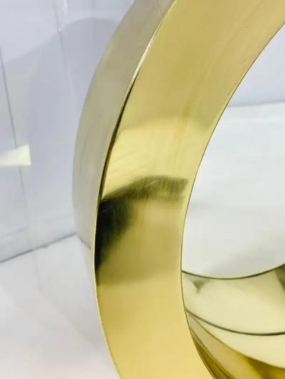 Curtis Jer Brass Port Hole Wall Mirror Attributed to Curtis Jere