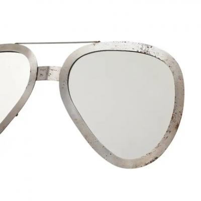 Curtis Jer C Jere Aviator Sunglasses Mirror Brushed Silver Signed