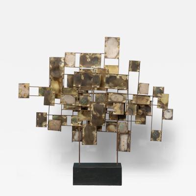 Curtis Jer C Jere Brutalist Table Top Sculpture Signed and Dated 1966
