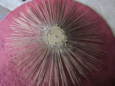 Curtis Jer C Jere Starburst Sunburst Mixed Metals Brass Copper Brutalist Wall Sculpture