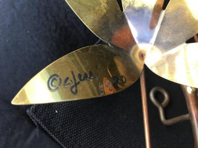 Curtis Jer CURTIS JERE LEAF AND RAINDROPS WALL SCULPTURE