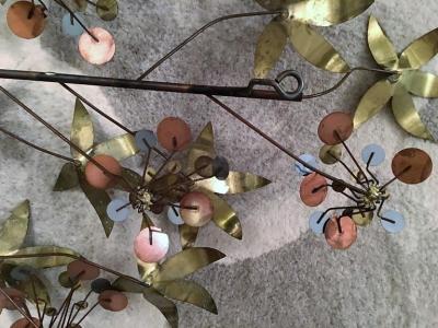 Curtis Jer CURTIS JERE LEAF AND RAINDROPS WALL SCULPTURE