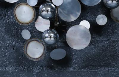 Curtis Jer Californian Modernist Raindrop Chrome Sculpture by Curtis Jere