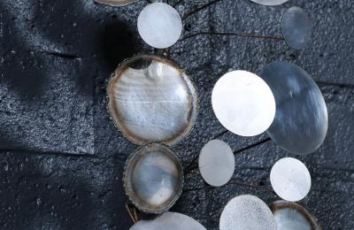 Curtis Jer Californian Modernist Raindrop Chrome Sculpture by Curtis Jere