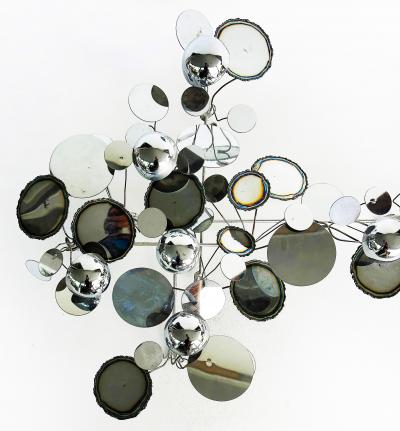 Curtis Jer Curtis Jer Raindrops Mixed Metal Wall Sculpture Signed 1970s